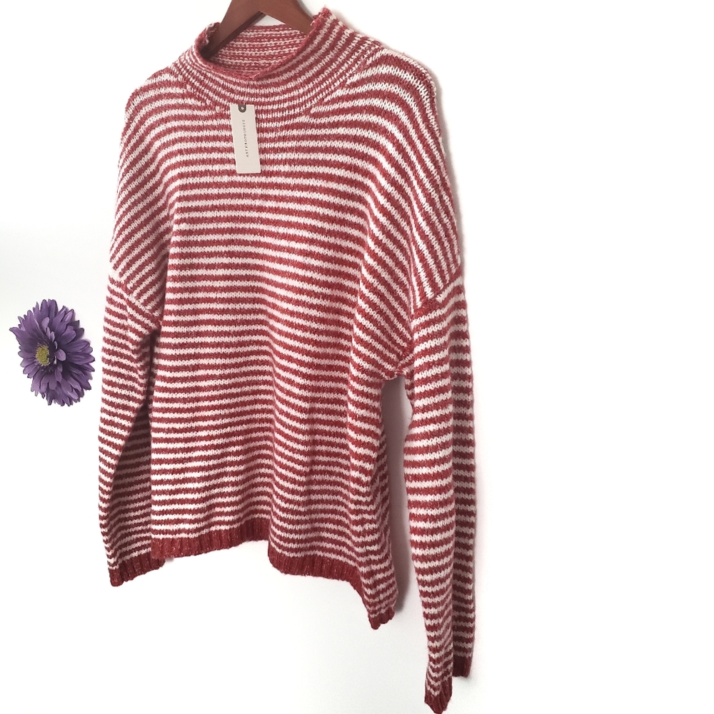 Anthropologie Linnea Mock Neck Sweater Size L NWT - Picture 2 of 14